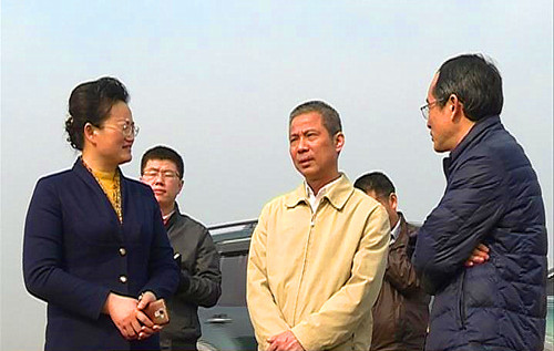 省水利厅副厅长甘明辉一行来我市督查防汛备汛工作